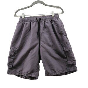 Tesla Swim Trunks Mens S Gray Lined 9" Inseam Shorts